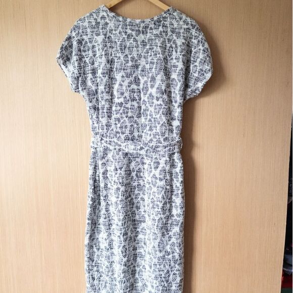 Dolan - Anthropologie Left Coast Taleen Textured Midi Dress belted with slit. - Picture 6 of 10